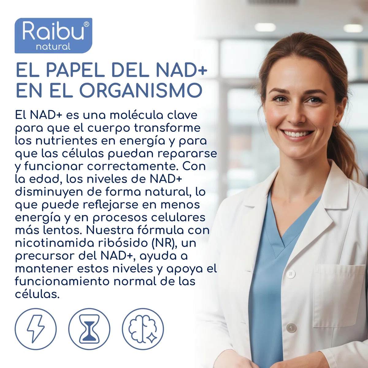 NAD+ 100% Puro, 300 mg de Nicotinamida Ribósido (NR) por Cápsula - Suministro para 4 MESES - Anti-Edad y Fatiga, NAD Booster - Sin Agentes Separadores, Sin Gluten, Vegano - 120 Cápsulas