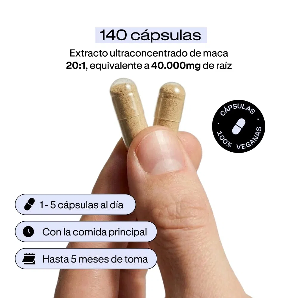 Maca Negra Peruana 100% Pura 32.000mg Ultraconcentrada Andina – Únicamente Maca Pura, SIN Ingredientes Adicionales Indeseados