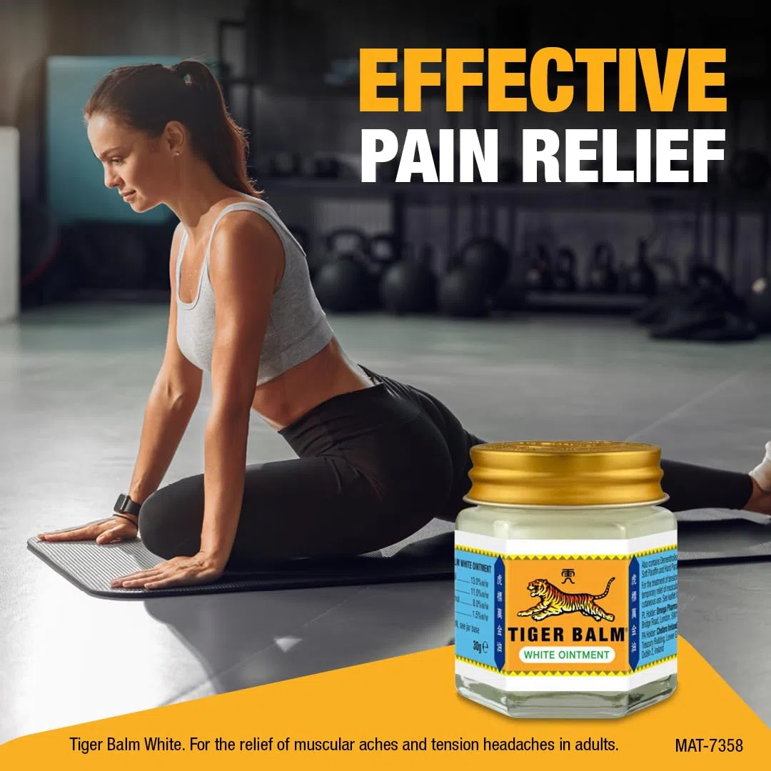 Tiger Balm Blanco 30g - Bálsamo de Tigre Efecto Frío - Producto para Masaje a Base de Mezclas de Ingredientes Herbales - 30g
