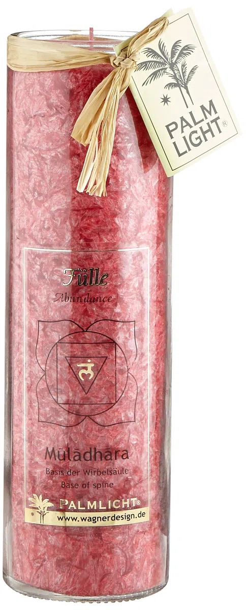 4041678000899 Vela, de Muladhara Chakra, Aprox. 100 Horas de combustión, 20 cm, Color Rojo