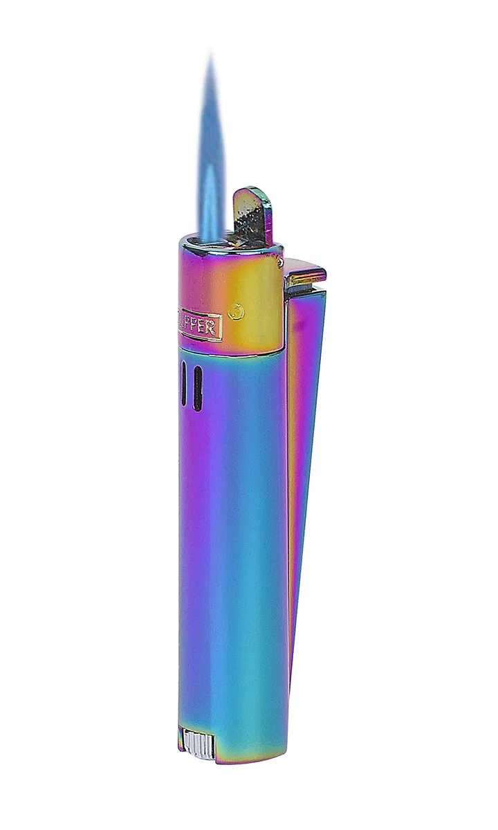 Clipper 1 Encendedor Mechero Jet Metal Icy Colours Colors 2 Multicolor Arcoiris+ 1 Llavero Gratis (Jet Icy 08084)