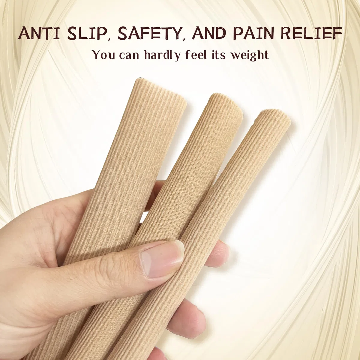5 Pcs Protector Dedos Pie de Silicona Cortables, Tubos de Dedo de Pie, Protectores de manga de tela con forro de gel, evita el desarrollo de maíz, callos y ampollas entre los dedos de los pies (S,M,L)