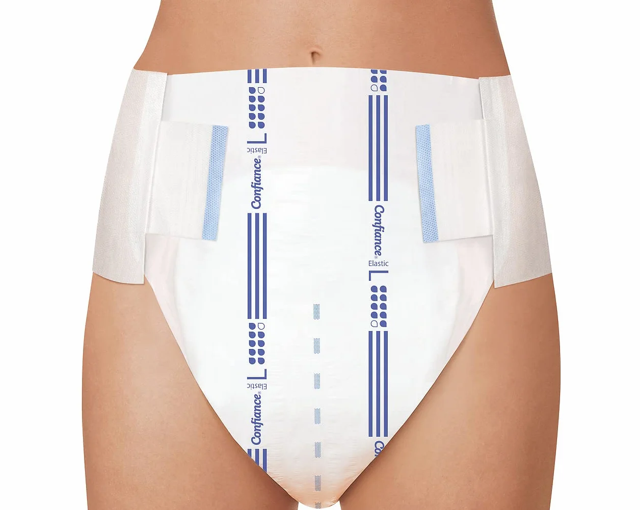 Confiance Cambios elásticos completos para hombres y mujeres - Nivel de absorción = 9 gotas (gran fuga urinaria) - pH neutro para la piel - Material suave - Talla L - 14 unidades