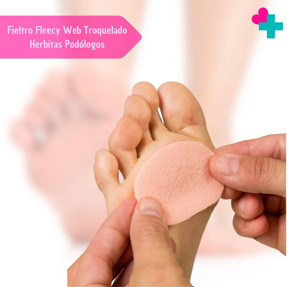 Plantillas Metatarsalgia Fleecy Web. Almohadilla Metatarsal Troquelado Talla S. Almohadillas para Pies contra Rozaduras y Durezas. Fieltro Adhesivo Podologia Hipoalergénico para Mayor Comodidad
