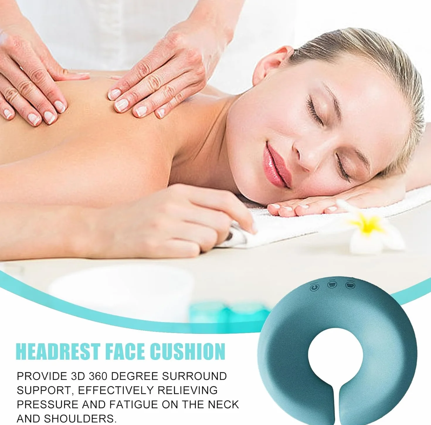 Almohada de masaje boca abajo, reposacabezas de cama de masaje, mesa de masaje, cojín de reposo facial, almohada facial de spa con agujero, almohada propensa para reposacabezas de masaje, cojín