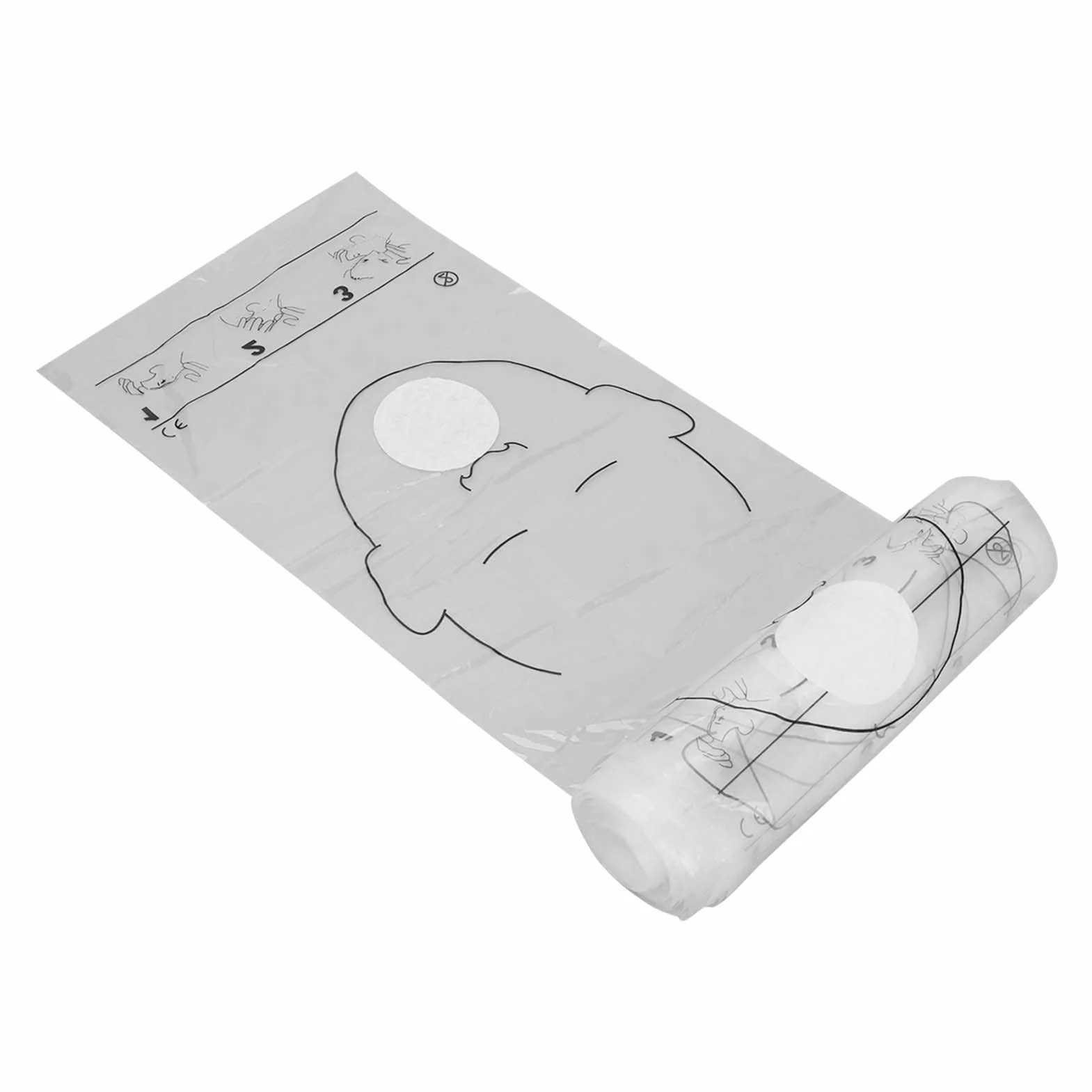 CPR Face Shield 1 Roll Cardiopulmonary Resuscitation Barrera Desechable Cardiopulmonar Reanimación Cardiopulmonar Reanimación de Emergencia o Entrenamiento