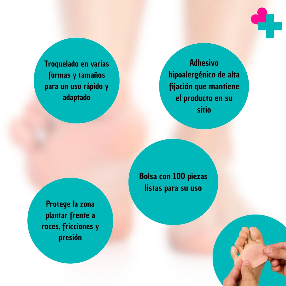 Plantillas Metatarsalgia Fleecy Web. Almohadilla Metatarsal Troquelado Talla S. Almohadillas para Pies contra Rozaduras y Durezas. Fieltro Adhesivo Podologia Hipoalergénico para Mayor Comodidad