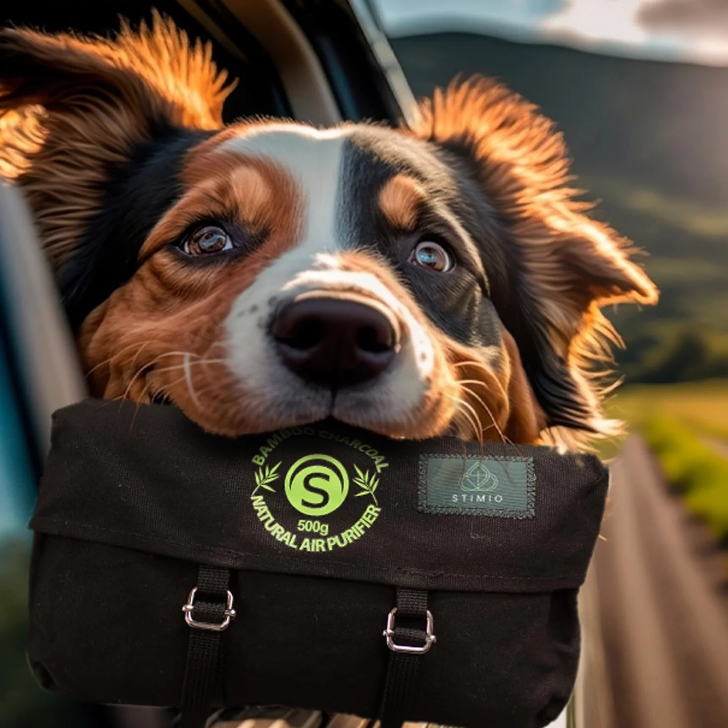Carbón activado de bambú - Bolsa purificadora de aire purificador de aire para coche - Deshumidificador y ambientador para coche - Eliminador de olores - 2 x 500 g