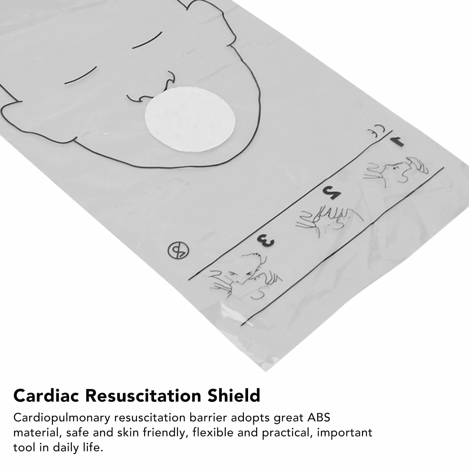 CPR Face Shield 1 Roll Cardiopulmonary Resuscitation Barrera Desechable Cardiopulmonar Reanimación Cardiopulmonar Reanimación de Emergencia o Entrenamiento