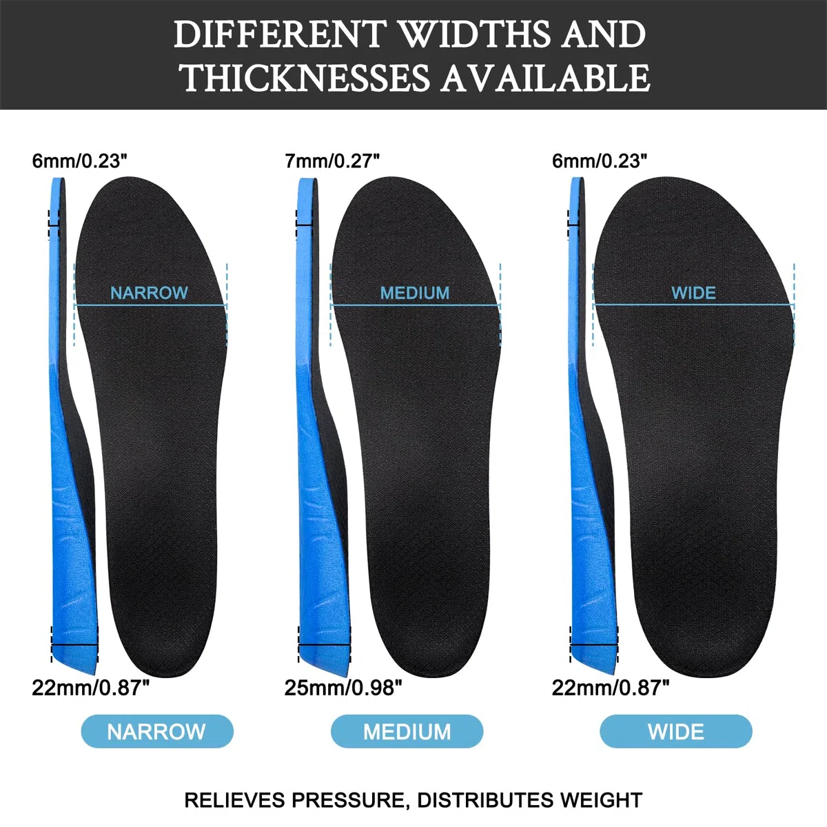 Endoto Plantillas para Skechers Hombre Zapatos, Plantilla Insoles Repuesto con Soporte para el Arco with Arch Support para los Pies Fit - Medio, 43 EU
